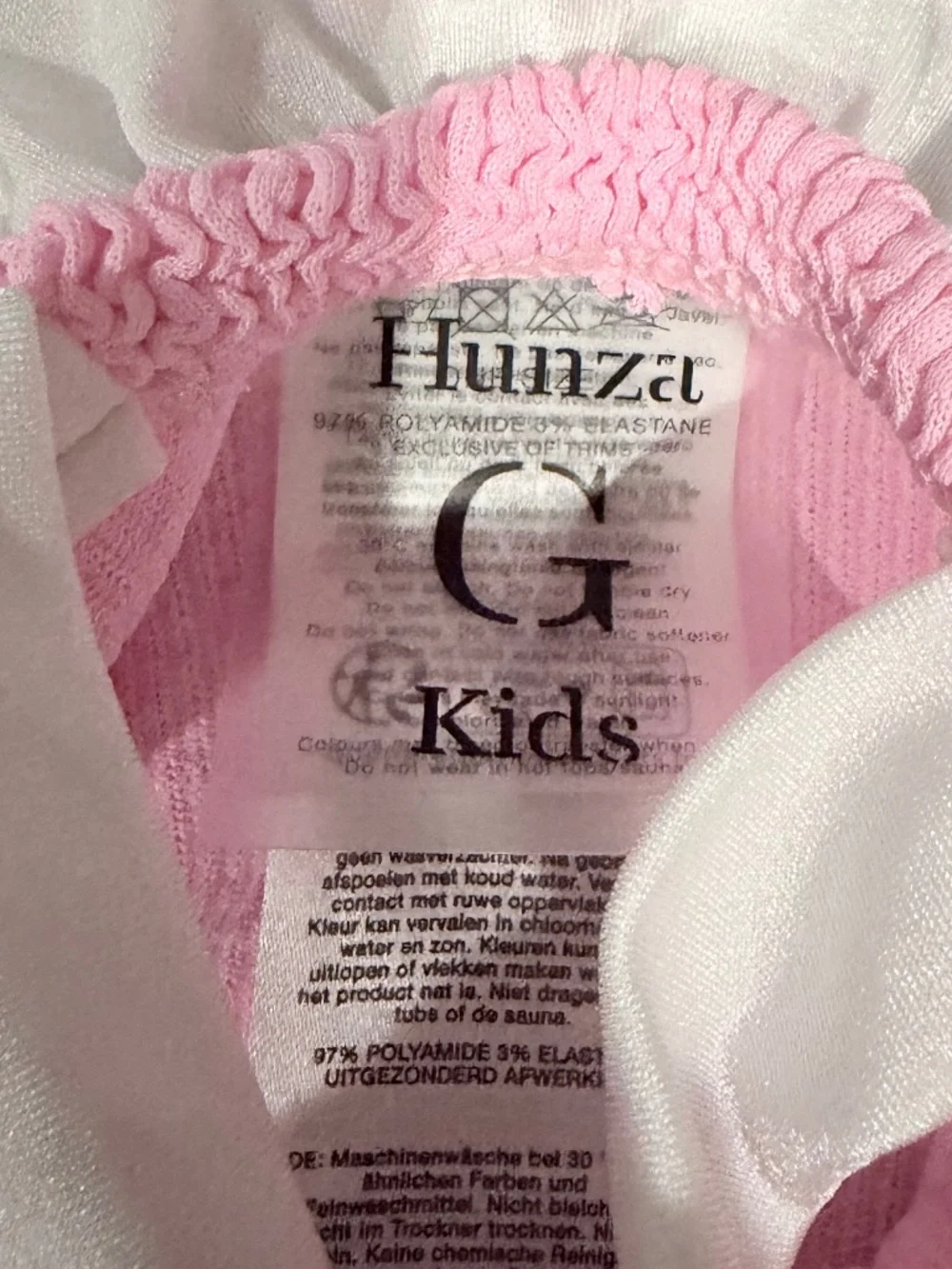 Hunza G Kids Lara One Piece Swimsuit Bubblegum Pink Ages 3-6